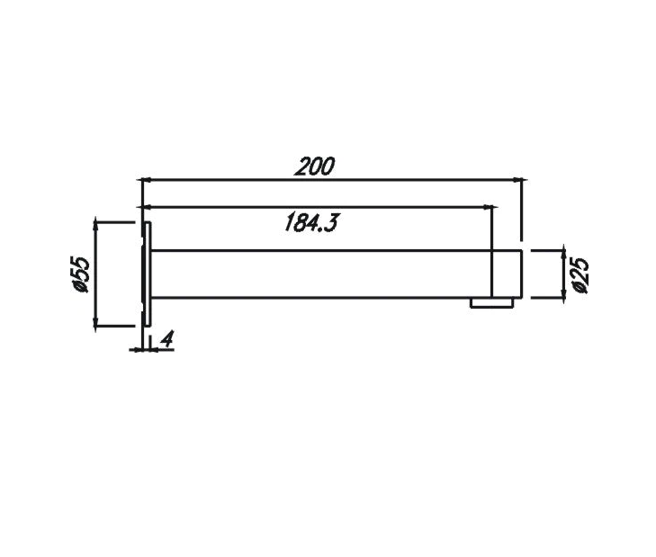 HC Ideal Brushed Gun Metal Round Bath Outlet