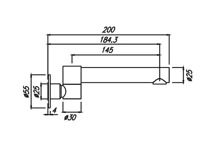 HC Ideal Brushed Gold Round Swivel Bath Outlet