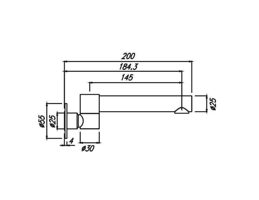 HC Ideal Brushed Gun Metal Round Swivel Bath Outlet