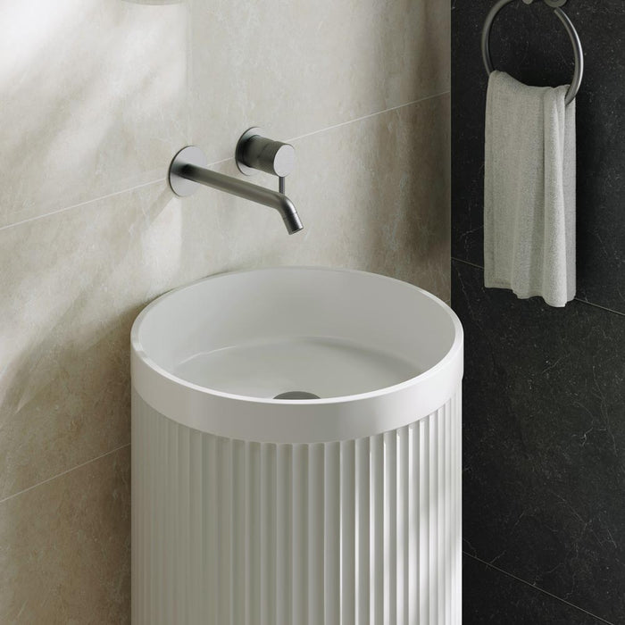 450*450*900mm Minka Solid Surface Freestanding Matte White/Black,Dusk/Forest Basin