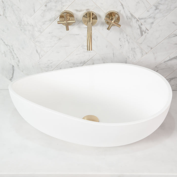 600*370*210mm Poseidon CBS Gloss White/Matt Black/Matt White Stone Special Shape bove Counter Basin