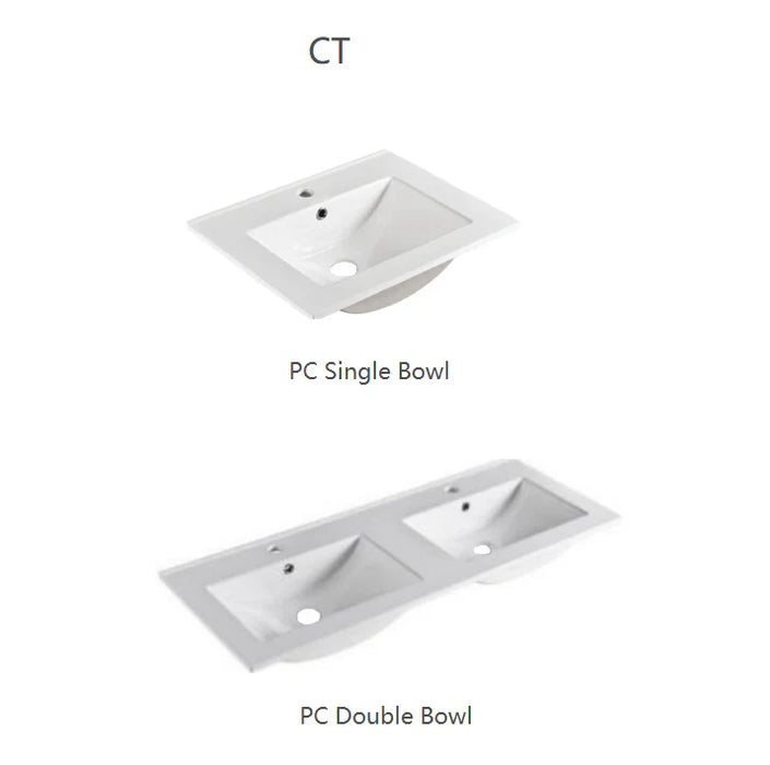 1200*455*860mm POS Brighton Matt White PVC Constructed Fluted Bathroom Vanity With Legs/Kickboard - Left Hand Drawer - HD reno