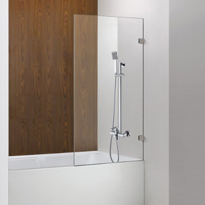 750/900x1500mm 10mm Tempered Bathtub Fixed Panel Black/Brushed Gold/Brushed Nickle/Chrome/Gun Metal Frameless Shower Screens - HD reno