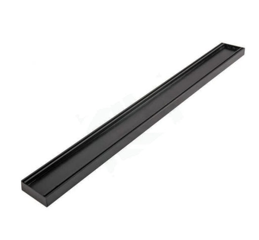 300-5600mm Lauxes Black Shower Grate Drain Any Size Indoor Aluminium Midnight Slimline Tile Insert - HD reno