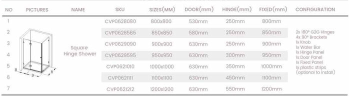 800-1200mm 10mm Glass Square Pivot Door With Return Panel Chrome Frameless 2000mm Height Shower Screens - HD reno