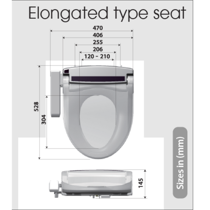 Eco Bidet R500 Mid-Range Retrofit Bidet Smart Toilet Seat Cover - HD reno