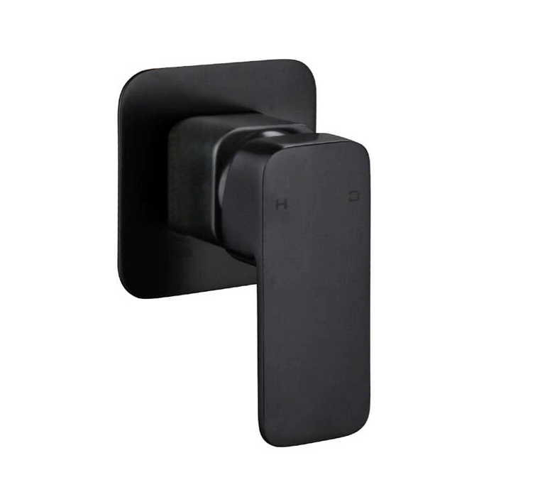 HC Elegant Black Rectangle Wall Mixer