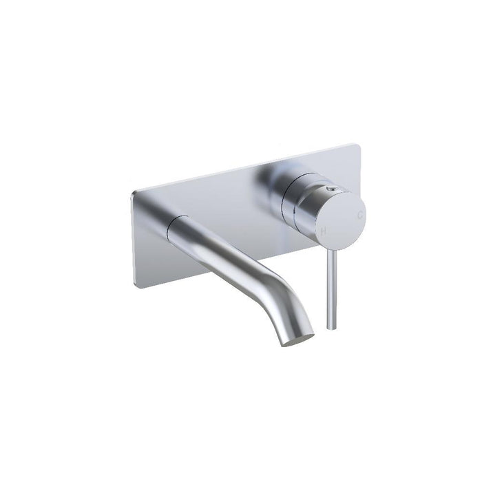 Ikon Otus Slimline Stainless Steel/Chrome/Matt Black/Gunmetal Grey/Brushed Gold Stainless Steel SS Wall Basin Mixer Trim Kits - HD reno