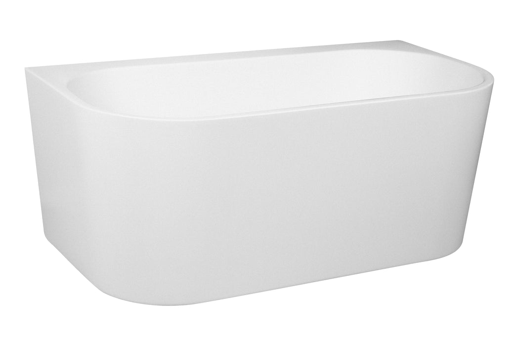 1400-1700*800*580mm Poseidon ELBT Gloss White/Matt White/Gloss Black Oval Acrylic Back To Wall Freestanding Bathtub