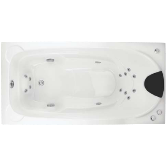 1690/1800*850*515mm Elise Spa Bath Tub 16 jets White Acrylic drop in - HD reno