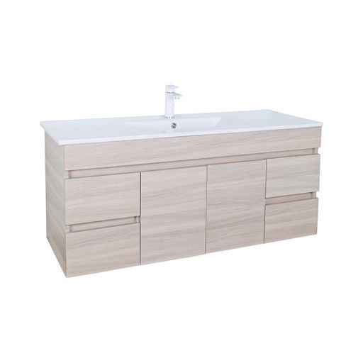 900-1800*460mm Bathroom Vanity PVC Evie OAK Wall Hung Vanity - Left/Right Drawers Cabinet Only and Ceramic / Stone Top Available