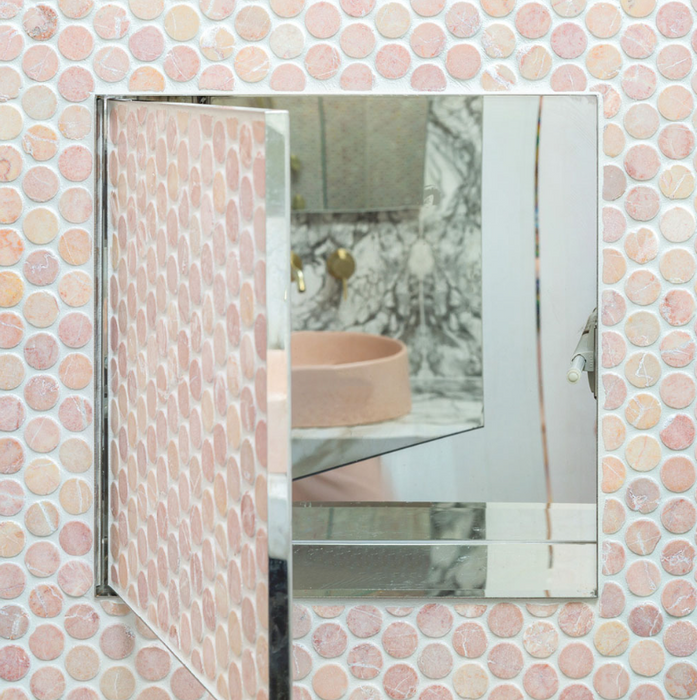 300-600*600mm Fienza InvisiCab Stainless Steel Concealed Rectangle Bathroom Cabinet