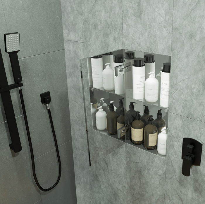 300-600*600mm Fienza InvisiCab Stainless Steel Concealed Rectangle Bathroom Cabinet