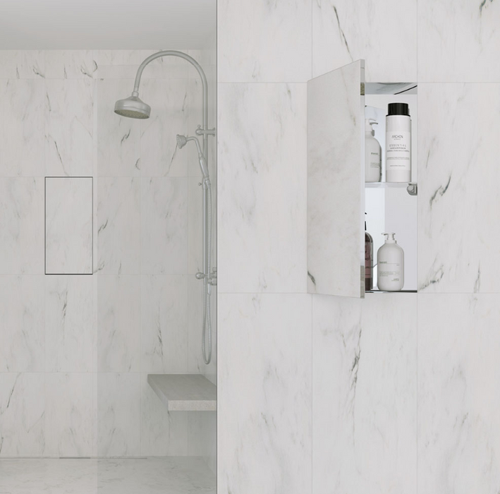 300-600*600mm Fienza InvisiCab Stainless Steel Concealed Rectangle Bathroom Cabinet