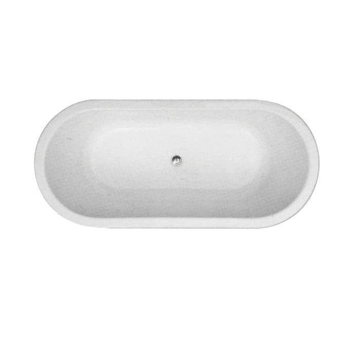 Florentine 1640*795*470mm Drop-In bath Tub White Acrylic Oval and Round - HD reno