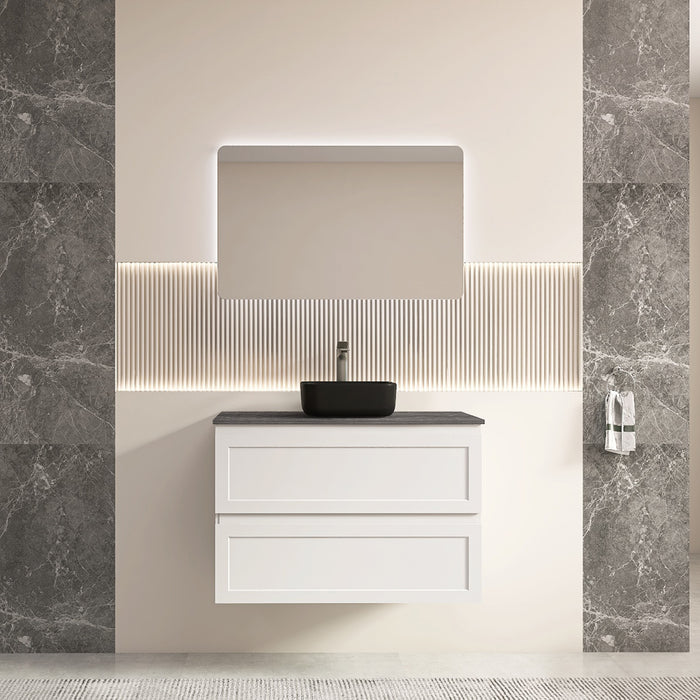 600-1500*460*560mm Matt White Bathroom Vanity Wall Hung Cabinet Only and Ceramic/Stone Top Available