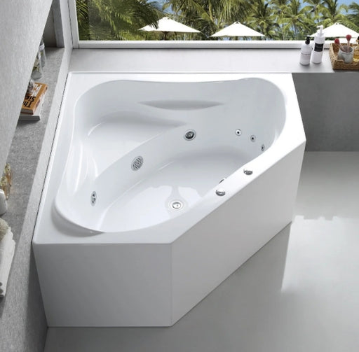FS53 1290/1490*1290/1490*640mm White 12 Jets Acrylic Freestanding Spa Bathtub - HD reno