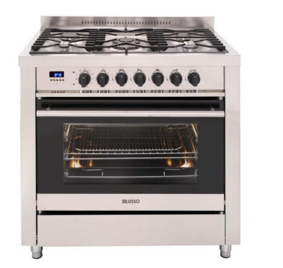 900mm Freestanding Dual Fuel Cooker with 5 Sabaf Gas Burners (Ctr Wok burner)