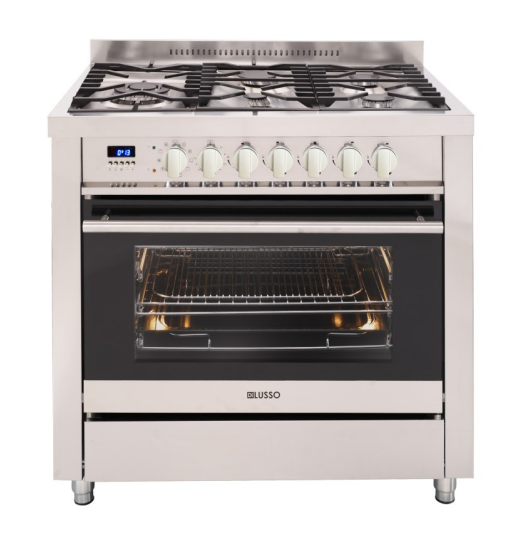 900mm Freestanding Dual Fuel Cooker with 5 Sabaf Burners (Side Wok burner)