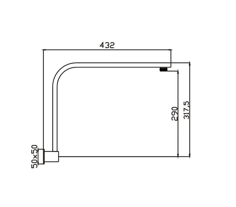 HC Eric Black Shower Arm