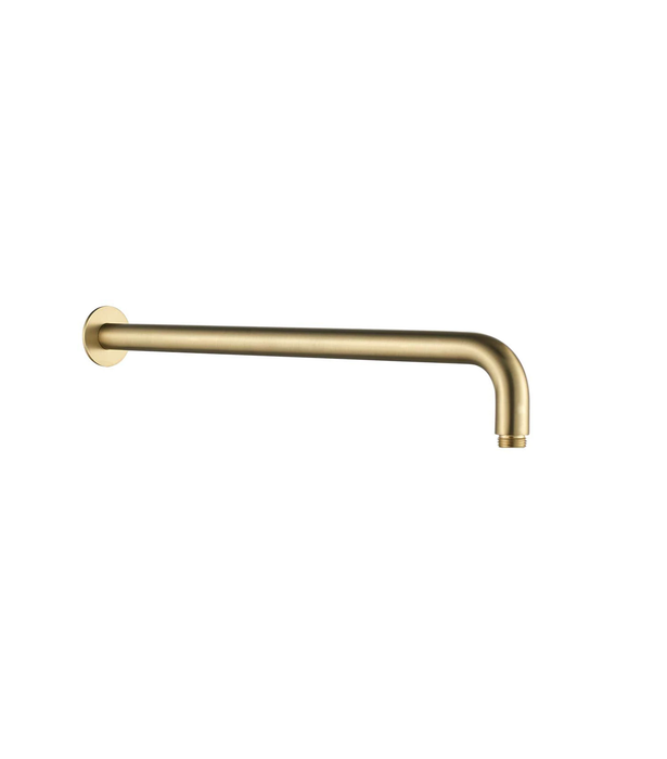 HC Chris Brushed Gold Round Wall Shower Arm