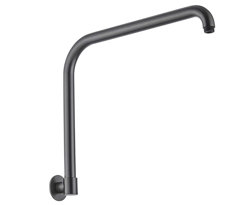 HC Chris Brushed Gun Metal Round Shower Arm