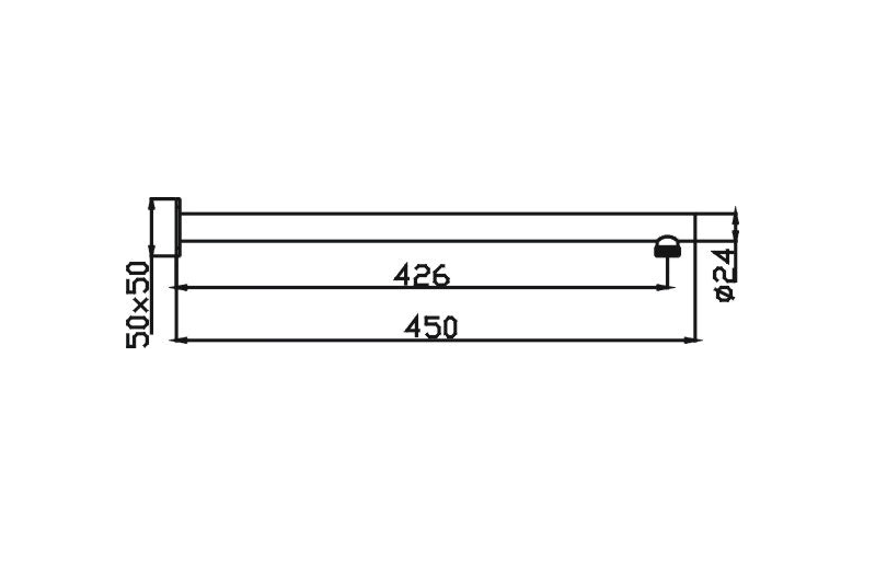HC Limpid Brushed Gold Round Wall Shower Arm