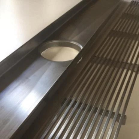 600-1800*100mm Somer Silver Wide Linear Floor Grate Grill Drain (80mm Outlet)