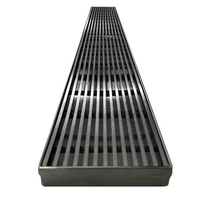600-3000mm Somer Silver DIY Wide Linear Floor Grate Grill Drain (No Outlet)
