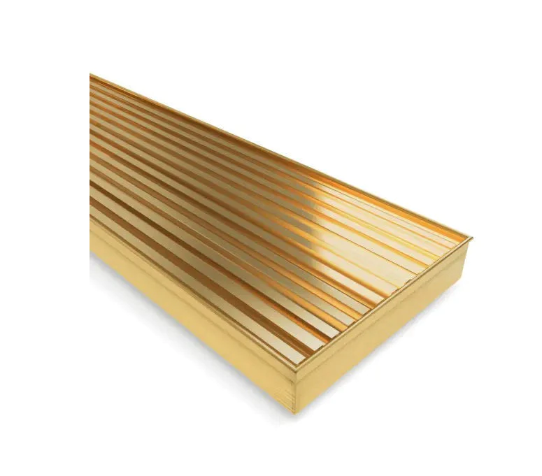 600-1800mm Somer Brushed Gold Grill Drain (80mm Outlet)