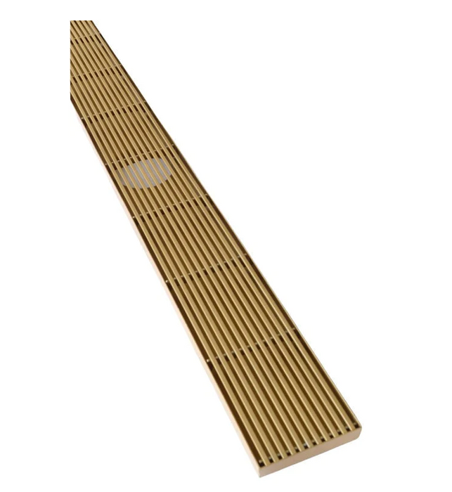 600-1800mm Somer Brushed Gold Grill Drain (80mm Outlet)
