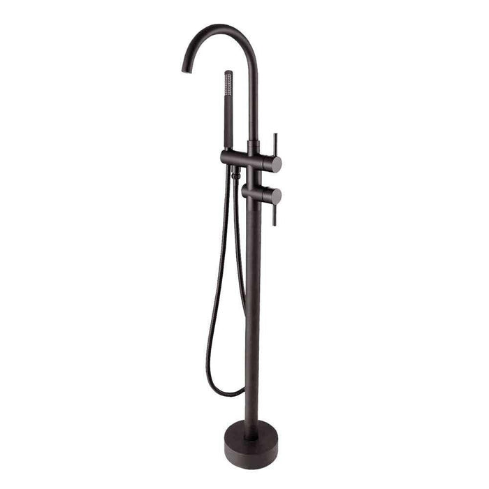 Aquaperla Chrome/Matt Black/Brushed Nickel/Gunmetal Grey/Brushed Gold Solid Brass With Handheld Shower Freestanding Bath Mixer - HD reno