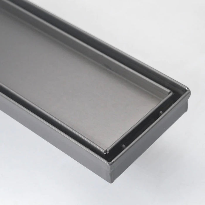 600-3000mm Somer Gun Metal DIY Tile Insert Floor Grate Tile Insert Drain (No Outlet)