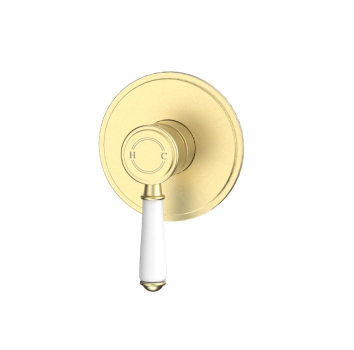 Clasico Brass/Ceramic Wall Mixer Trim Kits Ceramic Handle Brushed Gold/Brushed Nickel/Chrome/Matt Black