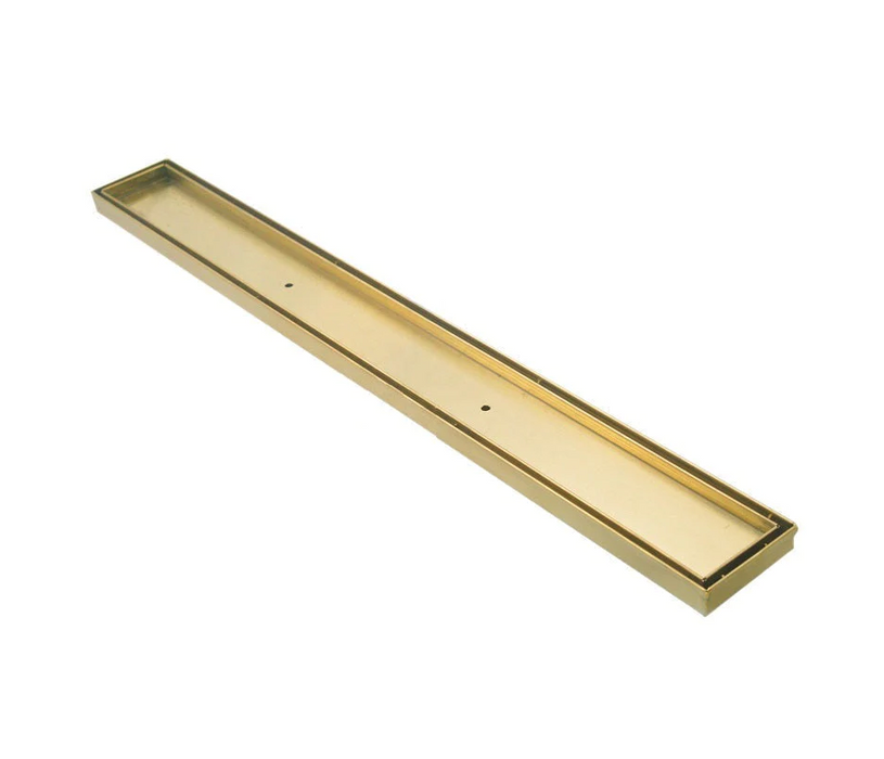 600-3000mm Somer Brushed Gold DIY Tile Insert Drain Floor Waste (No Outlet)