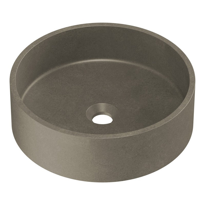 Zale 390*390*120mm Dark Grey Concrete Round Above Counter Basin - HD reno