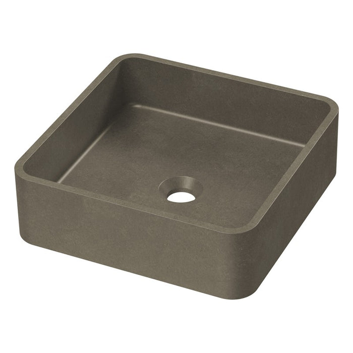 Zale 360*360*120mm Dark Grey Concrete Square Above Counter Basin - HD reno