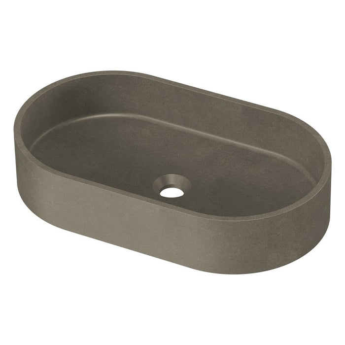 Zale 600*350*120mm Dark Grey Concrete Oval Above Counter Basin