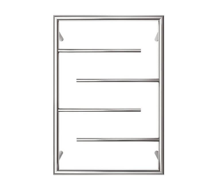 520*750*120mm Forme Frame 4 Bar Round Heated Towel Rail Stainless Steel