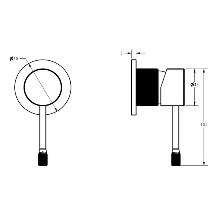 Ikon Linie Brushed Nickel/Matt Black/Gunmetal Grey/Brushed Gold Solid Brass Wall Mixer Trim Kit - HD reno