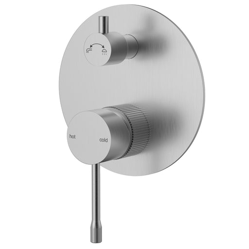 Ikon Linie Brushed Nickel/Matt Black/Gunmetal Grey/Brushed Gold Solid Brass Wall Diverter Mixer Trim Kit - HD reno