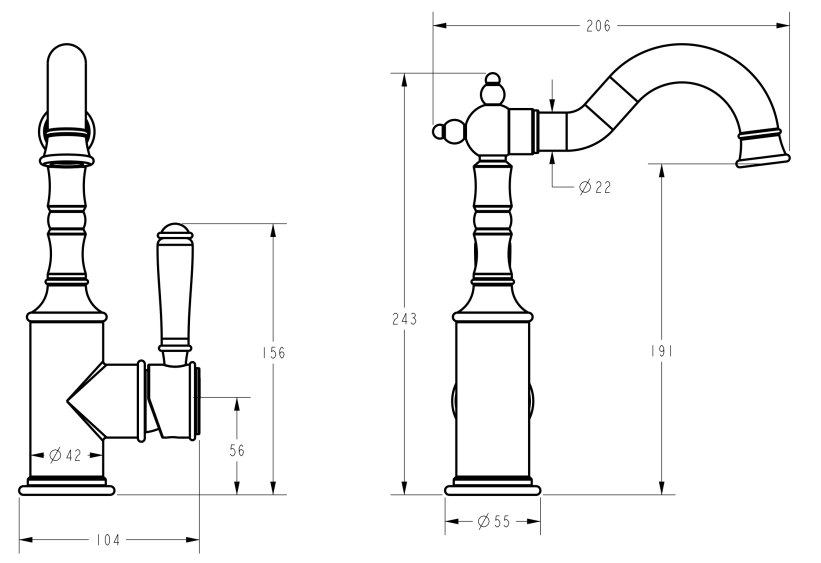 Clasico Basin Mixer - HD reno