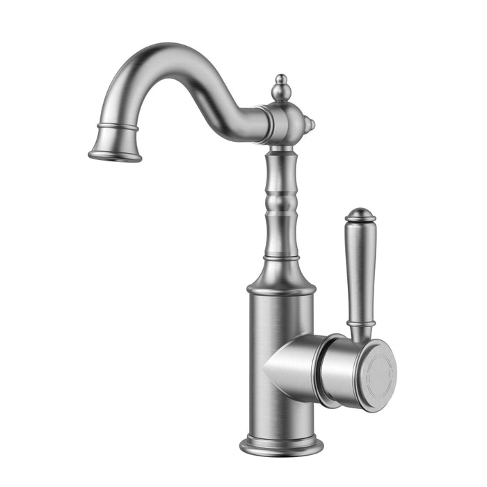 Clasico Basin Mixer in Brushed Nickel - HD reno