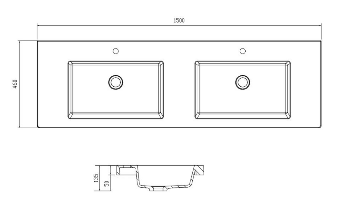 600-1500*450*550mm ABS Hawaii Matt White Shaker Plywood Vanity - HD reno
