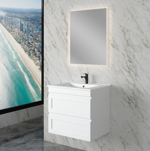 600-1500*450*550mm ABS Hawaii Matt White Shaker Plywood Vanity - HD reno