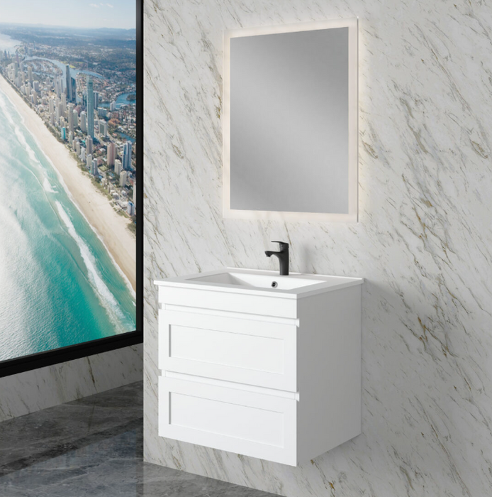 600-1500*450*550mm ABS Hawaii Matt White Shaker Plywood Vanity - HD reno