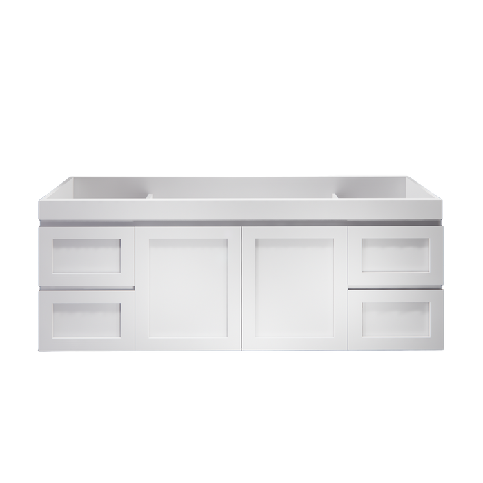 600-1500*450*550mm ABS Hawaii Matt White Shaker Plywood Vanity - HD reno