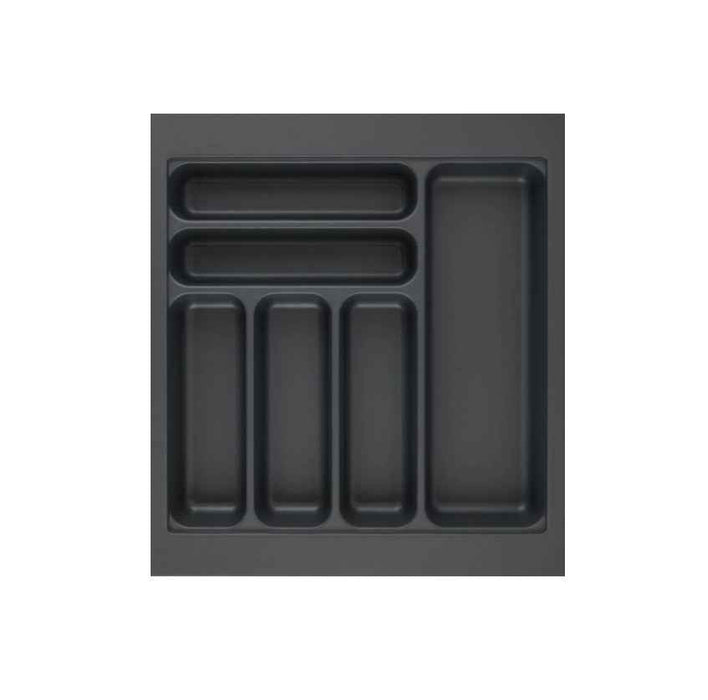 500mm Hettich Cutlery Insert Black Custom Size Kitchen Drawer Cutlery Tray Adjustable