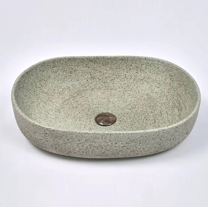 580*400*150mm Porcelain Oval Above Counter Art Basin
