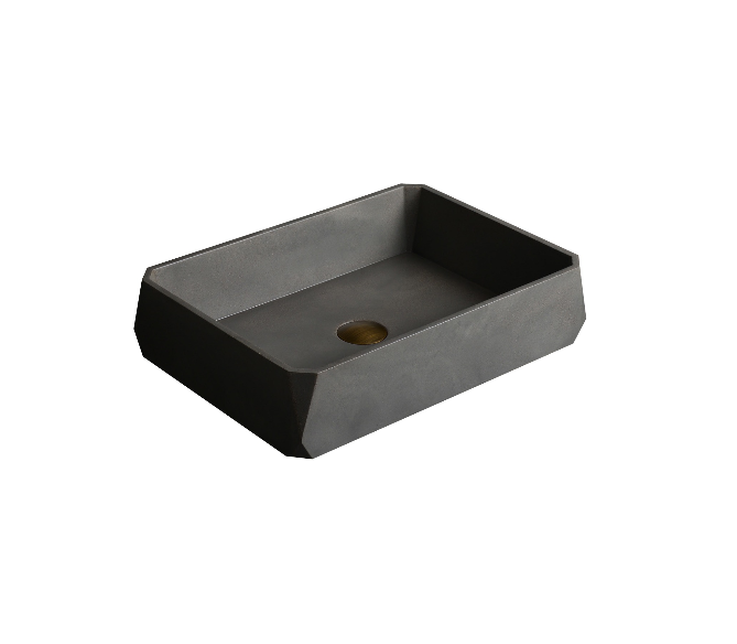 500*350*120mm Matte Grey Concrete Rectangle Above Counter Basin